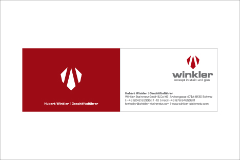 Winkler Steinmetz GmbH 
 Anwendungsbeispiel Visitenkarte Rückseite und Vorderseite
 
 
